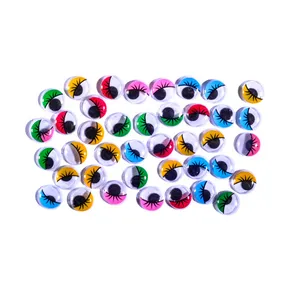 Dekoration mit beweglichen Augen, Farbmischung, 40 Stück, 12 mm